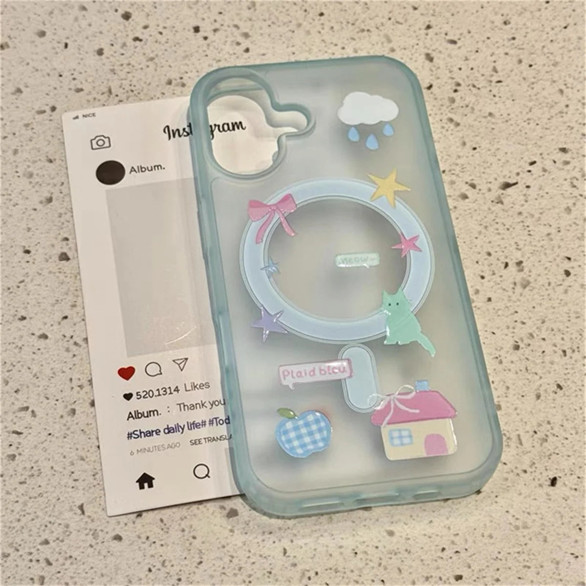 Cute Cartoon Kitten Bow Magsafe Phone Case