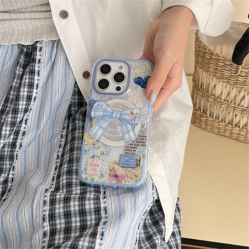 Beautiful Blueberry Flower Doodle Phone Case
