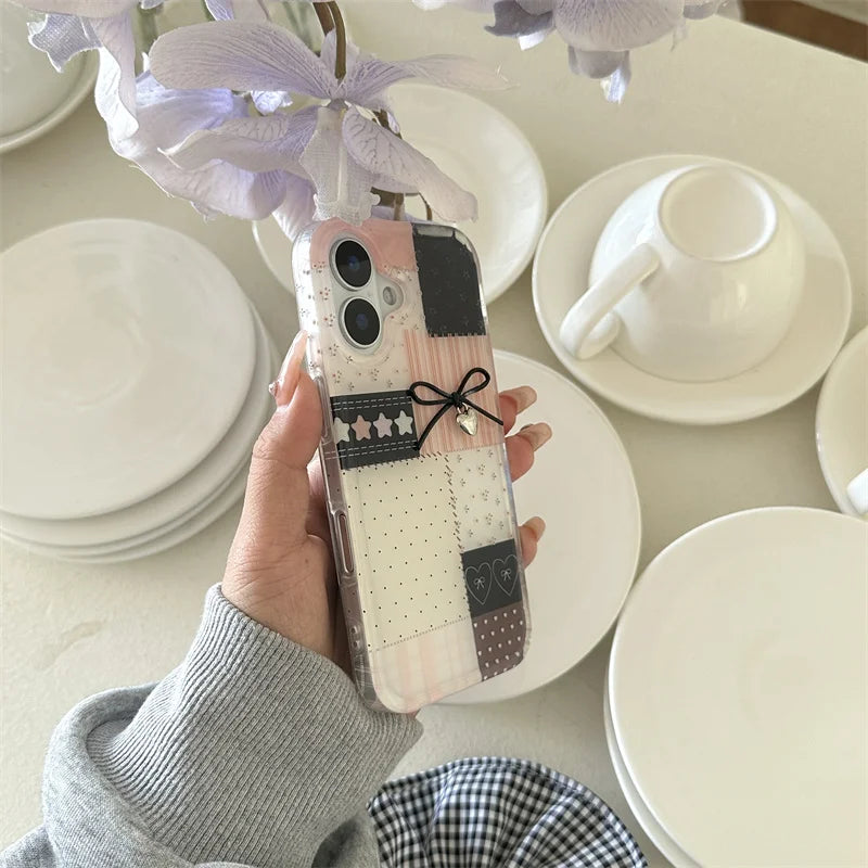 Fashion Beaded Bow Phone Case