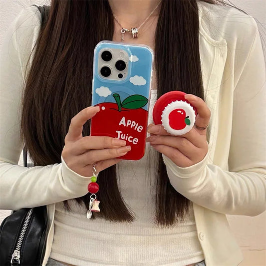 Cute Cloud Apple Creative Magsafe Magnetic Stand Phone Case