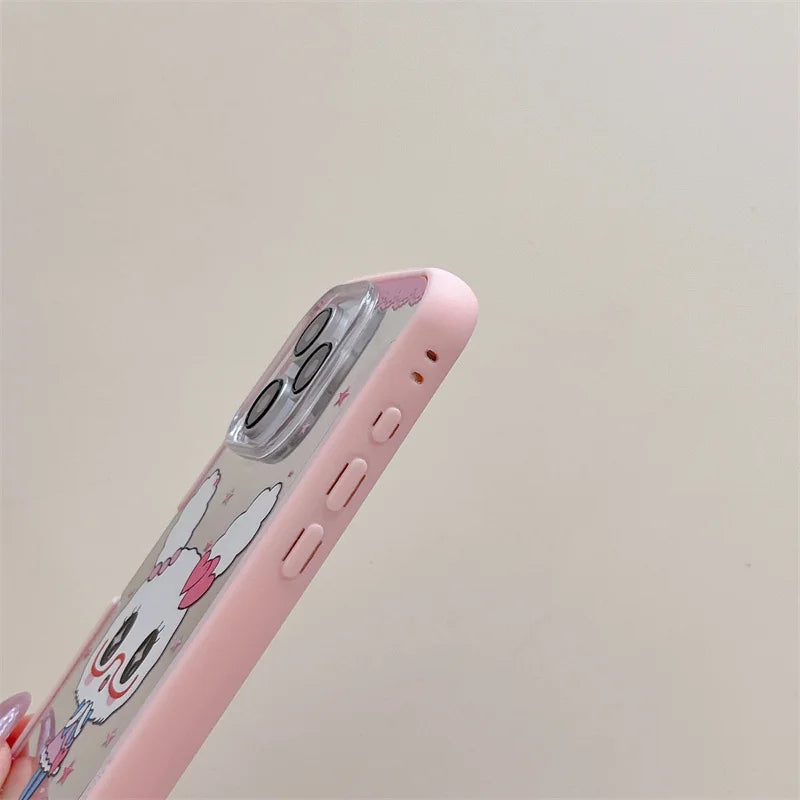 Cute Cartoon Star Rabbit Folding Stand Phone Case