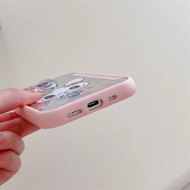Cute Cartoon Star Rabbit Folding Stand Phone Case