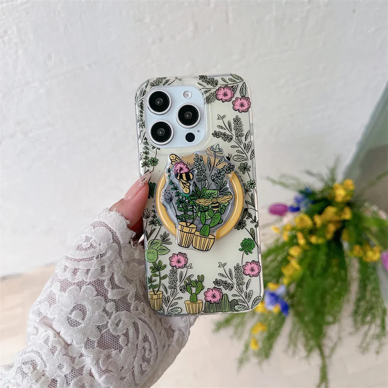 Cartoon Bee Magsafe Wireless Charging Phone Case