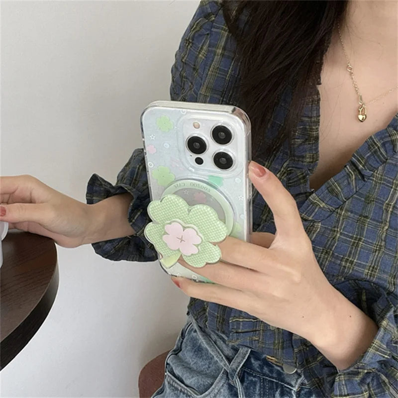 Summer Colorful Plant Leaves Rotating Phone Case