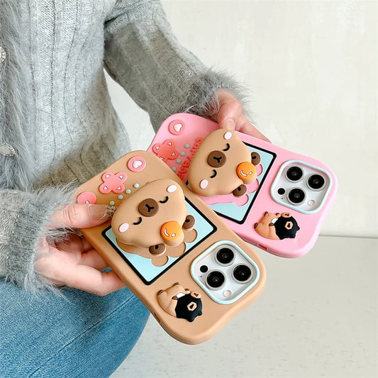 Cartoon Cute Capybara Game Console Phone Case