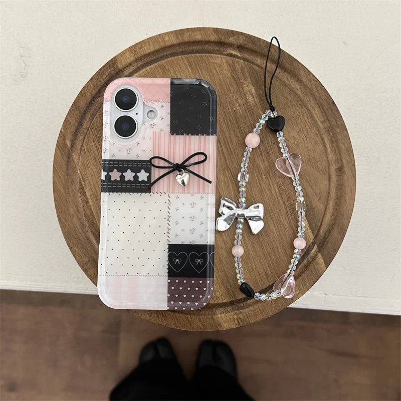 Fashion Beaded Bow Phone Case