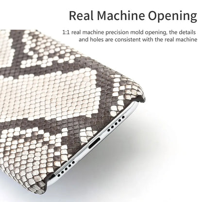 100% Genuine python Leather Phone Case For iPhone