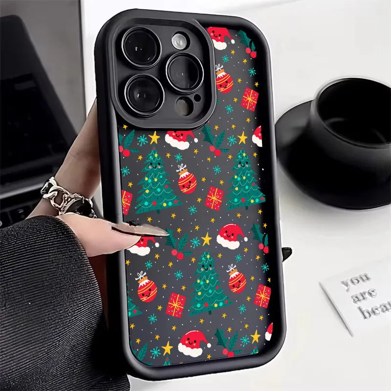 Merry Christmas Happy New Year Silicone Case For iPhone
