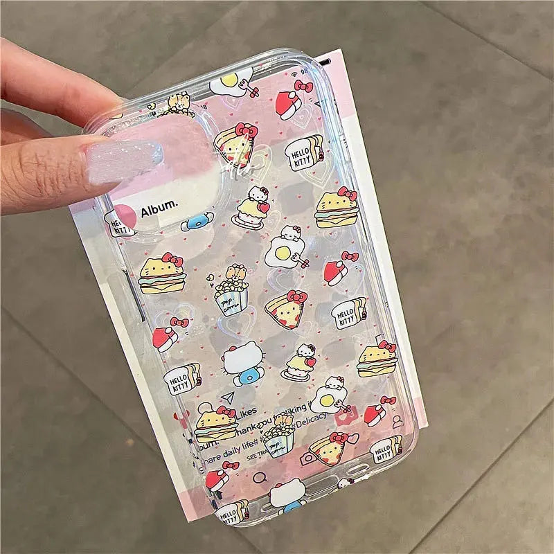 Hello Kitty Bow Stand Cake Cute Phone Case For iPhone