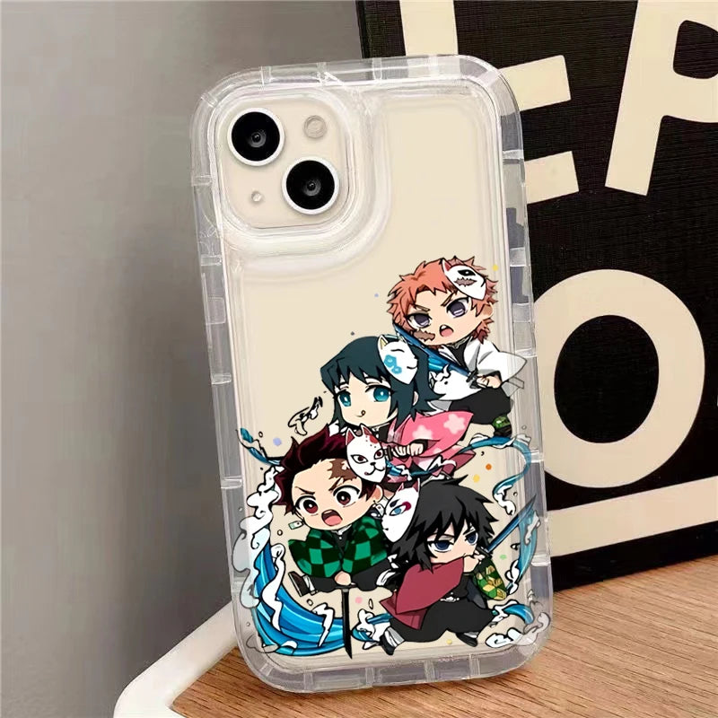 Demon Slayer Anime Clear Phone Case For iPhone