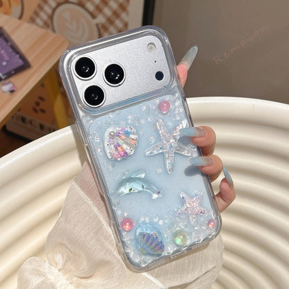 Bling Bling Glitter 3D Cute Starfish Phone Case For iPhone
