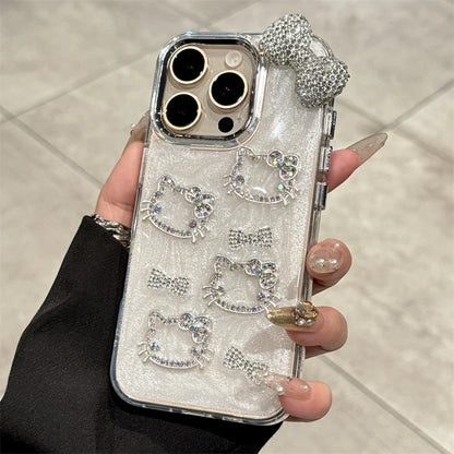 Sanrio Hello Kitty Anime Diamond Three-Dimensional Phone Case For iPhone