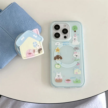 Cute Puppy Magnetic Phone Case