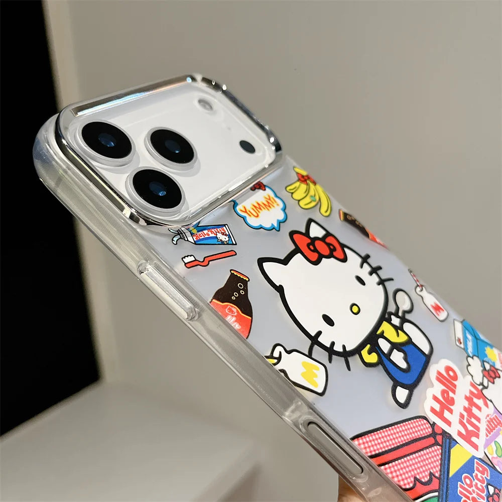 Luxury Hello Kitty Silver Phone Case For iPhone