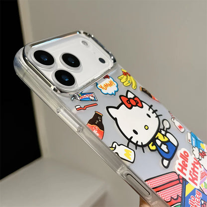 Luxury Hello Kitty Silver Phone Case For iPhone