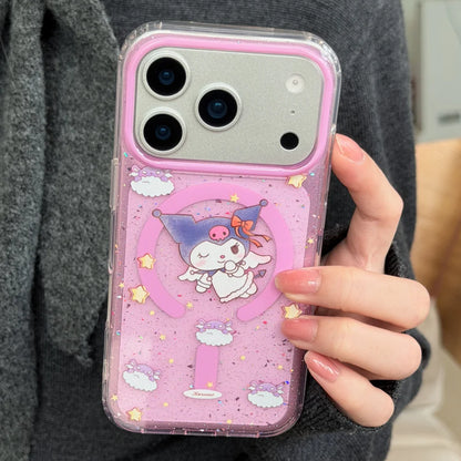 Cute Cartoon Kitty My Melody Cute Kuromi Pudding Dog Phone Case For iPhone