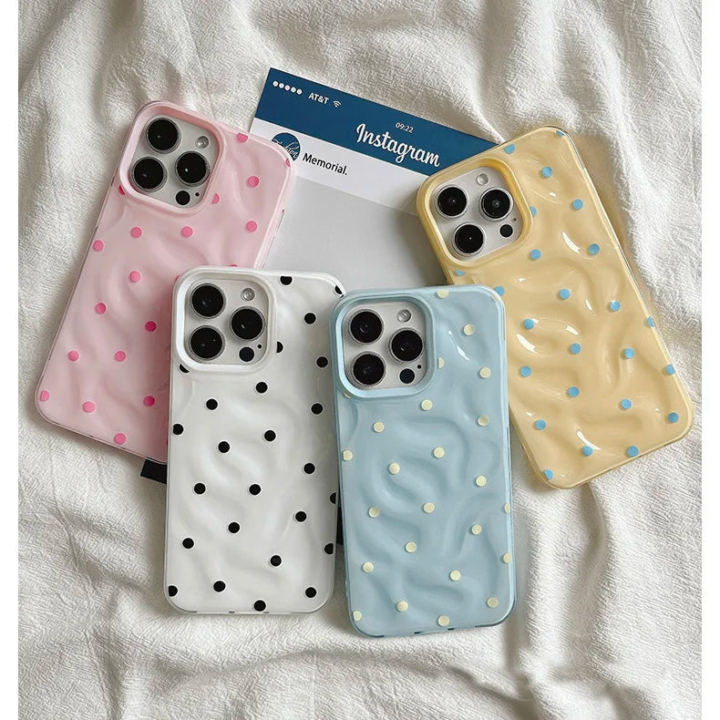 Love Polka Dot Folds Texture Phone Case
