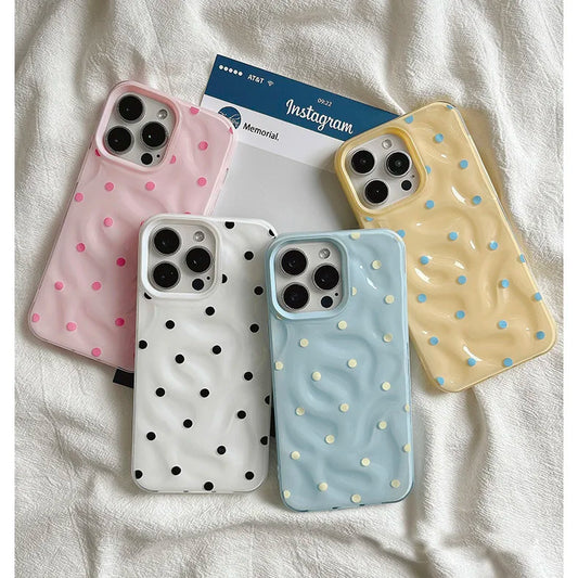 Love Polka Dot Folds Texture Phone Case