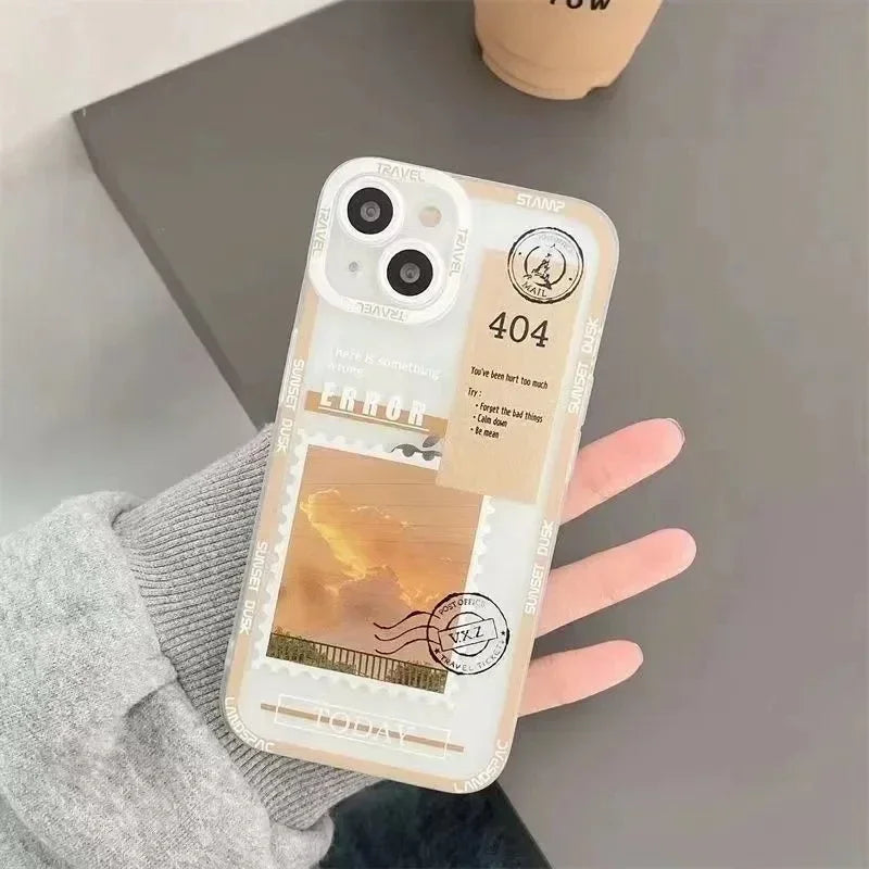 Cute Cartoon Stamps Case For iPhone