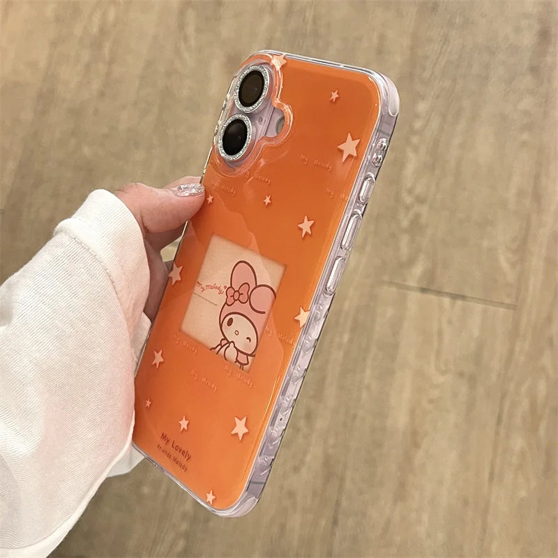 Fashion Orange Star Melody Phone Case For iPhone