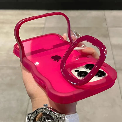 Luxury Soft Transparent Stand Holder Phone Case