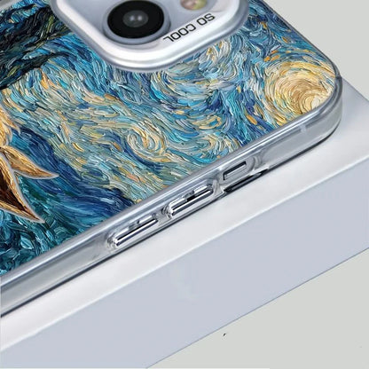 Cute Eevee Moon OilPainting Phone Case For iPhone