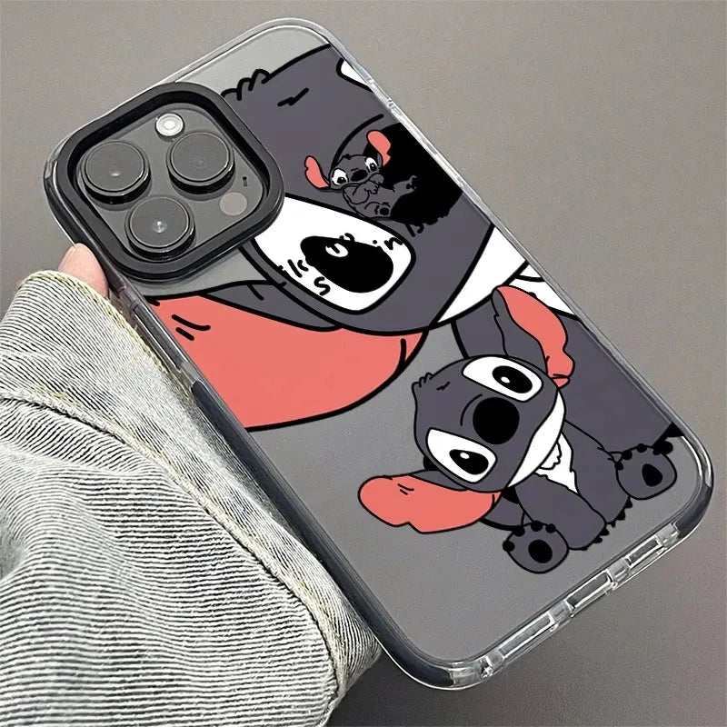 Stitch Black Lovely Cute Phone Case For iPhone