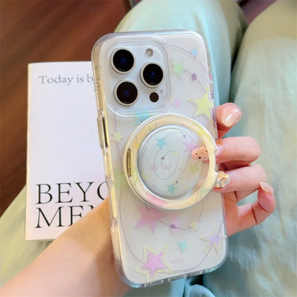 Cute Star Magnetic Rotating Stand Holder Phone Case