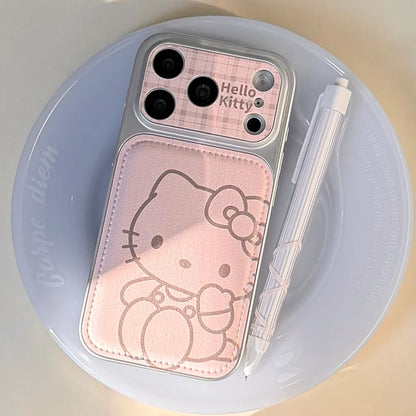 Luxury Cute Skin Pink Heart Kitty Shockproof Hard Phone Case