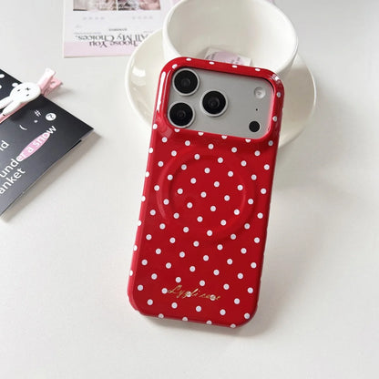For Magsafe Polka Dot Candy Color Case For iPhone