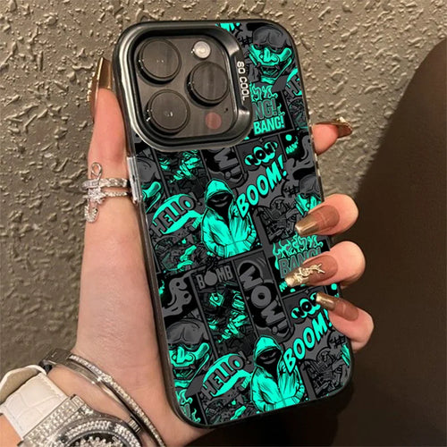 Black Comic Style Phone Case