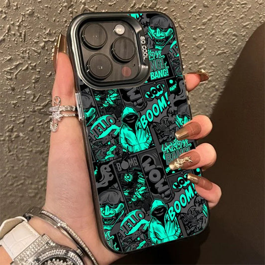 Black Comic Style Phone Case