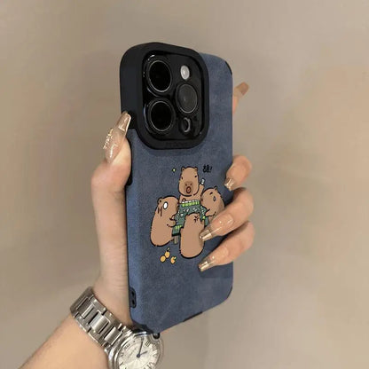 Cute Pokemons Pikachu Capybara Phone Case For iPhone