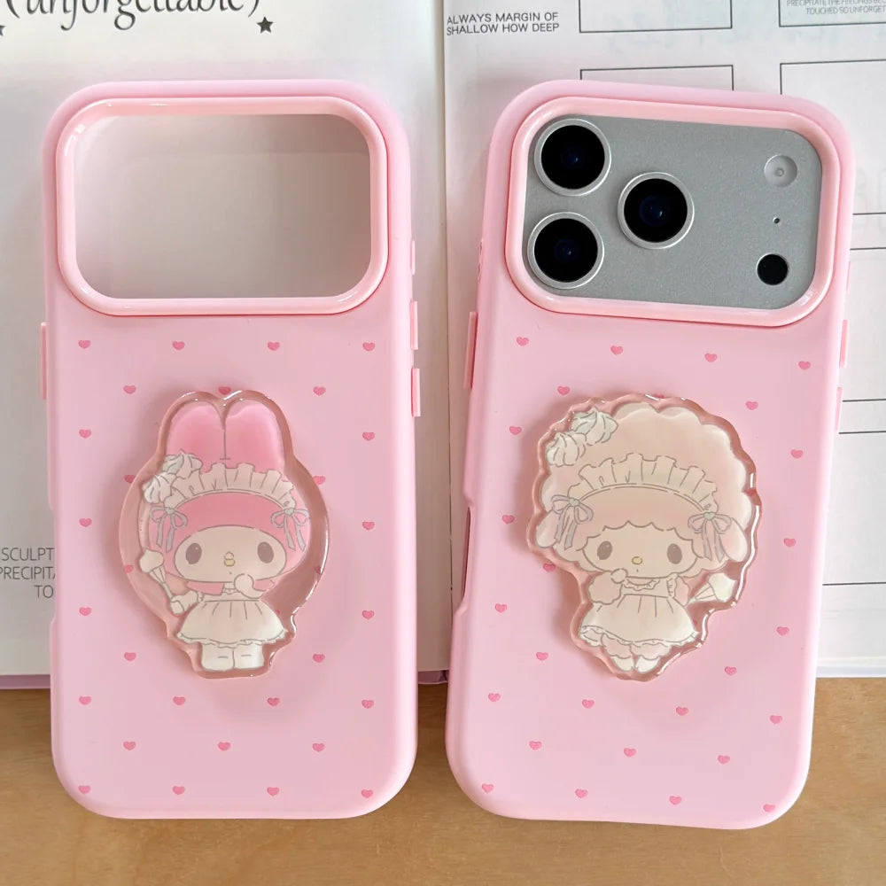 Cute IMD Melody Lamb Cloud Phone Case For iPhone