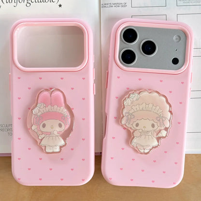 Cute IMD Melody Lamb Cloud Phone Case For iPhone
