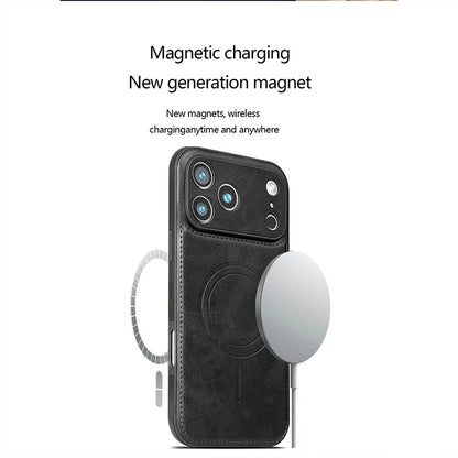 For Magsafe Magnetic Leather Phone Case For iPhone
