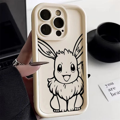 Pokemons Line Cartoon Soft Silicone Case For iPhone