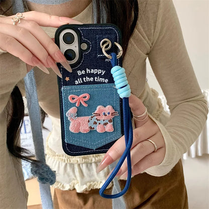 Korean Cute Cat Card Slot Phone Case