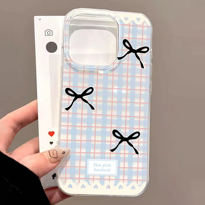 Ins Style Line Fruit Silicone Phone Case For iPhone
