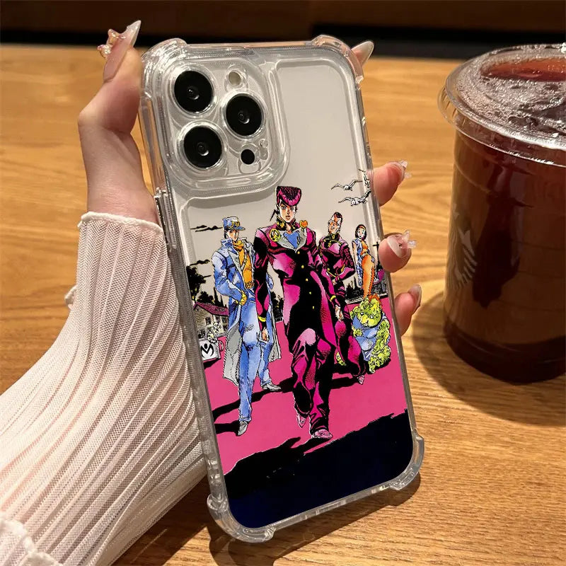 JoJos Bizarres Anime Adventures Phone Case Clear For iPhone