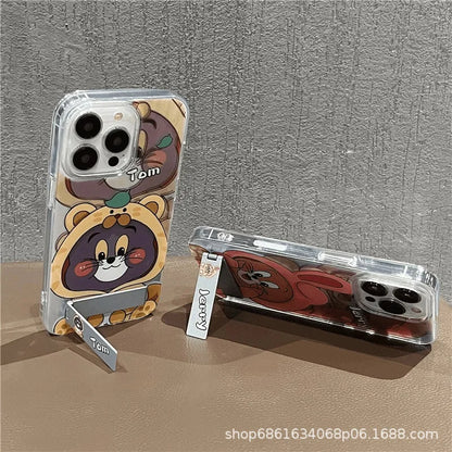 Couple Cat and Mouse Phone Case Compatible with iPhone