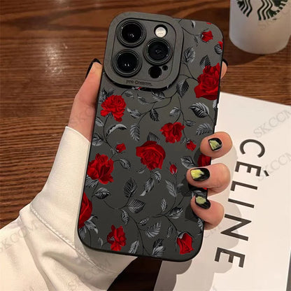 New Retro Fashion Rose Phone Case For iPhone
