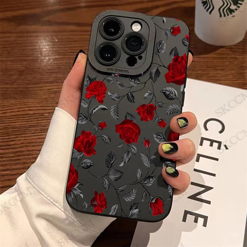 New Retro Fashion Rose Phone Case For iPhone
