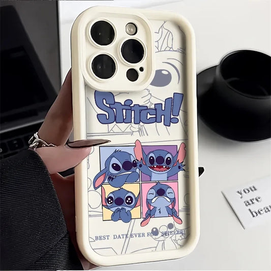 Stitch Hapy Angry Expect Phone Case For iPhone