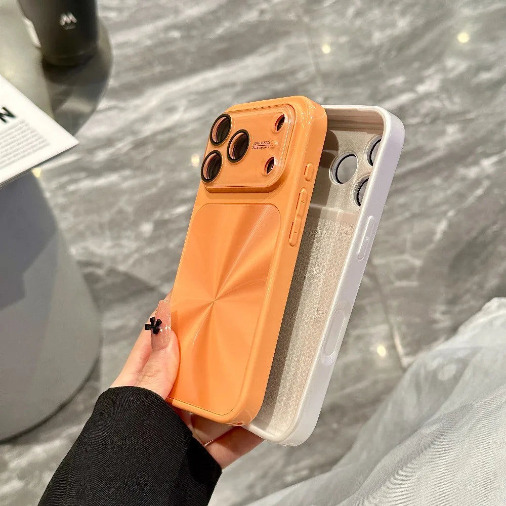 Aurora CD Pattern Large Window Case For iPhone