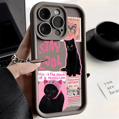 Ancient Egypt Black Cat Soft Silicone Phone Case