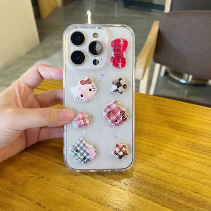 Anime Cartoon Pattern Cat Acrylic Mobile Phone Case Protective Cover Suitable For Apple