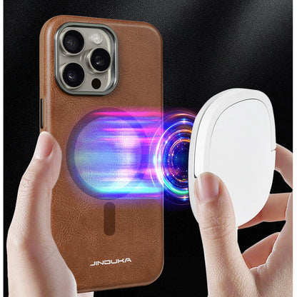 Luxury Ultra Thin Slim Leather For Magsafe Phone Case For iPhone
