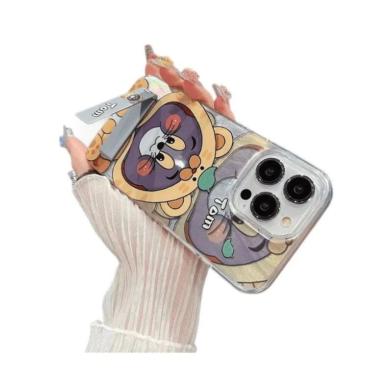 Couple Cat and Mouse Phone Case Compatible with iPhone