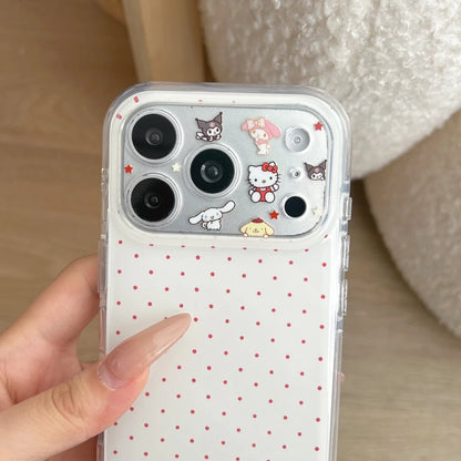 Fashion Simple Polka Dot Sanrio Kitty Case For iPhone